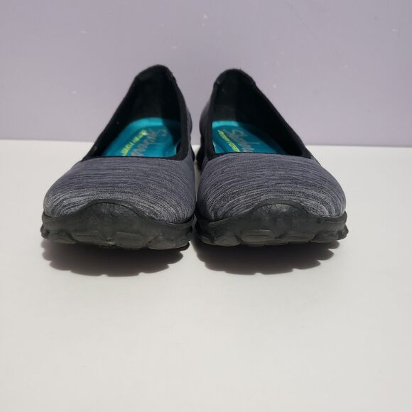 Skechers Gray Slip On Memory Foam Shoes Sz 7 - Picture 3 of 8